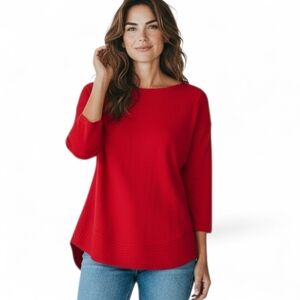 Dana Buchman 3/4 Sleeve‎ Curved Hem  Sweater Size XS NEW